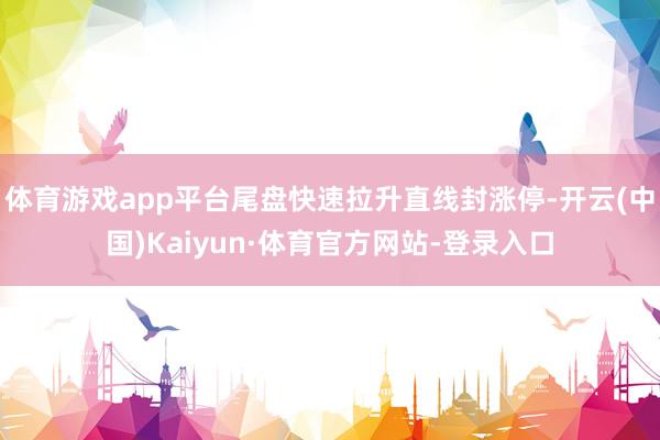 体育游戏app平台尾盘快速拉升直线封涨停-开云(中国)Kaiyun·体育官方网站-登录入口