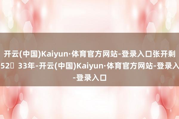 开云(中国)Kaiyun·体育官方网站-登录入口张开剩余5233年-开云(中国)Kaiyun·体育官方网站-登录入口