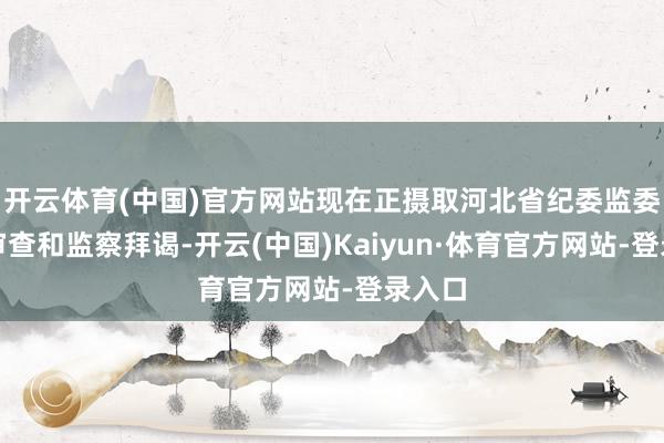开云体育(中国)官方网站现在正摄取河北省纪委监委秩序审查和监察拜谒-开云(中国)Kaiyun·体育官方网站-登录入口