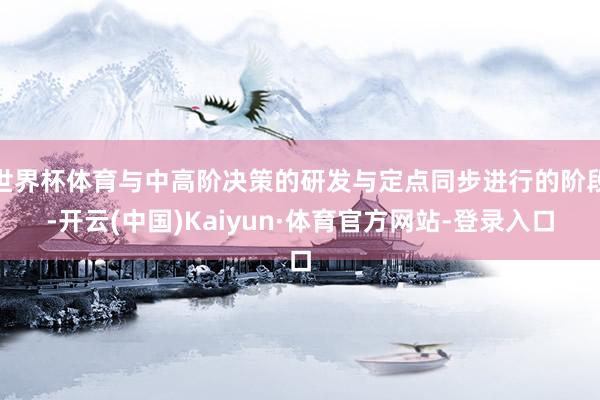世界杯体育与中高阶决策的研发与定点同步进行的阶段-开云(中国)Kaiyun·体育官方网站-登录入口